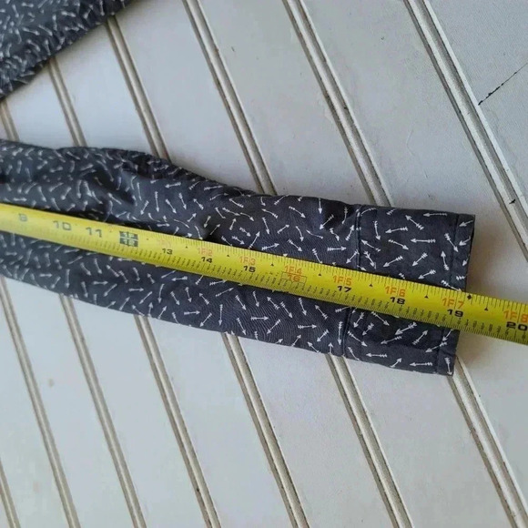 Place Button Up Shirt Boys Small 5-6 Arrow Print Long Sleeve Gray White Cotton - Picture 8 of 8